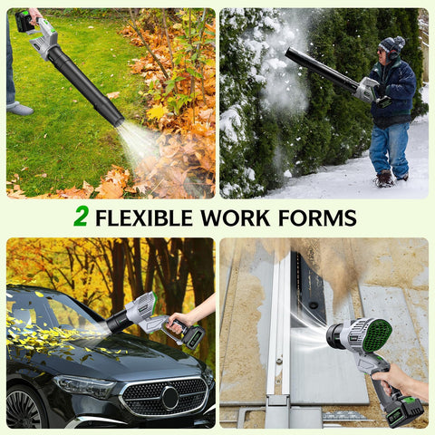 Comchoi leaf blower clearing lawn debris and seasonal mess with ease