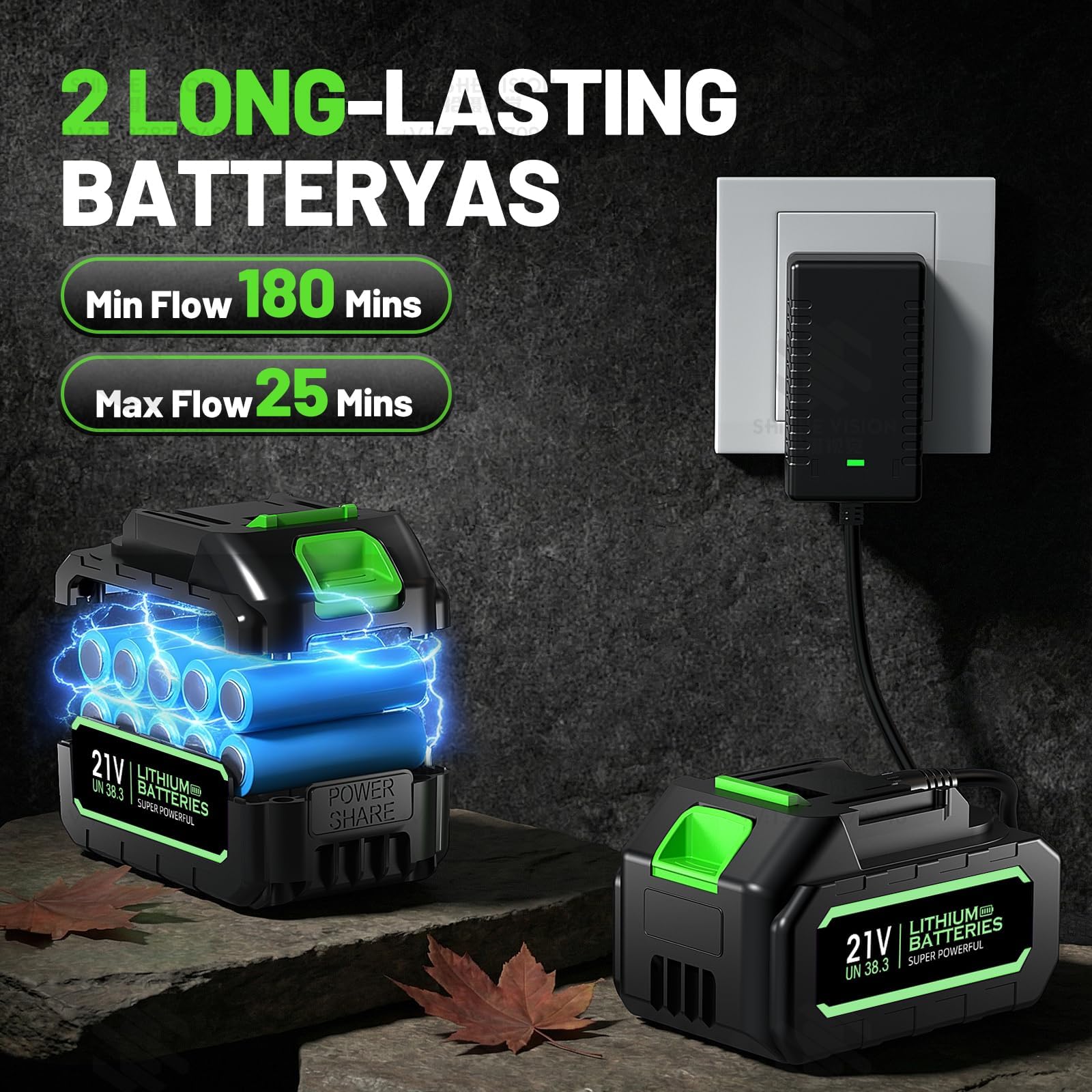 Comchoi dual-battery charger keeps two batteries ready for use