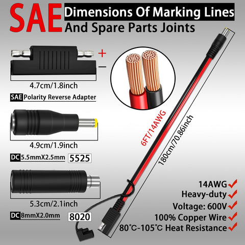 COMeap 6ft cable length provides flexible setup beside solar panels