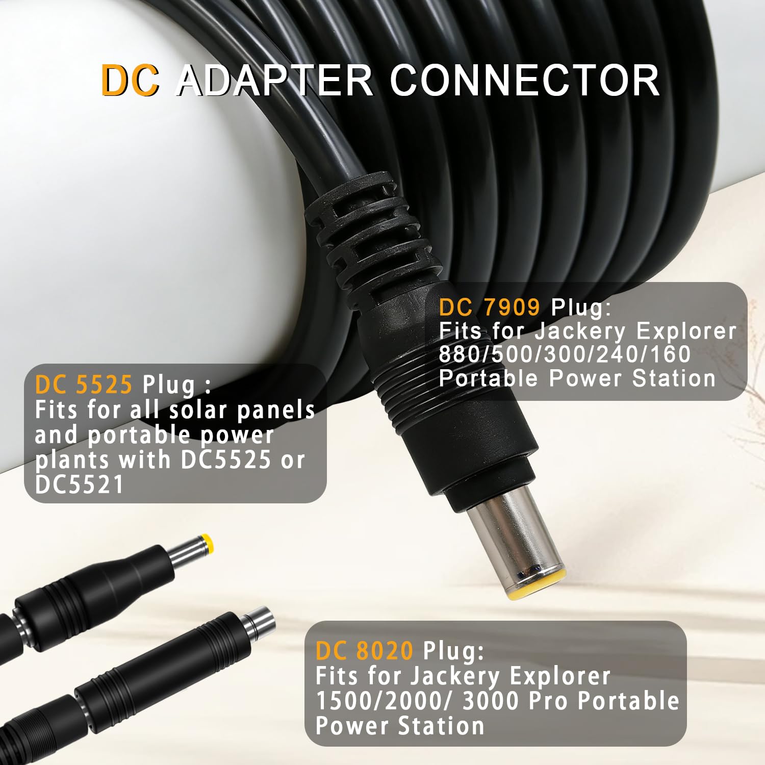 COMeap DC7909 to DC5525 converter for DC5.5x2.5mm ports.