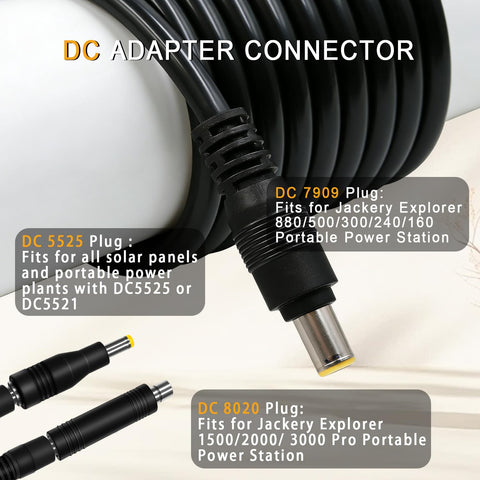 COMeap DC7909 to DC5525 converter for DC5.5x2.5mm ports.