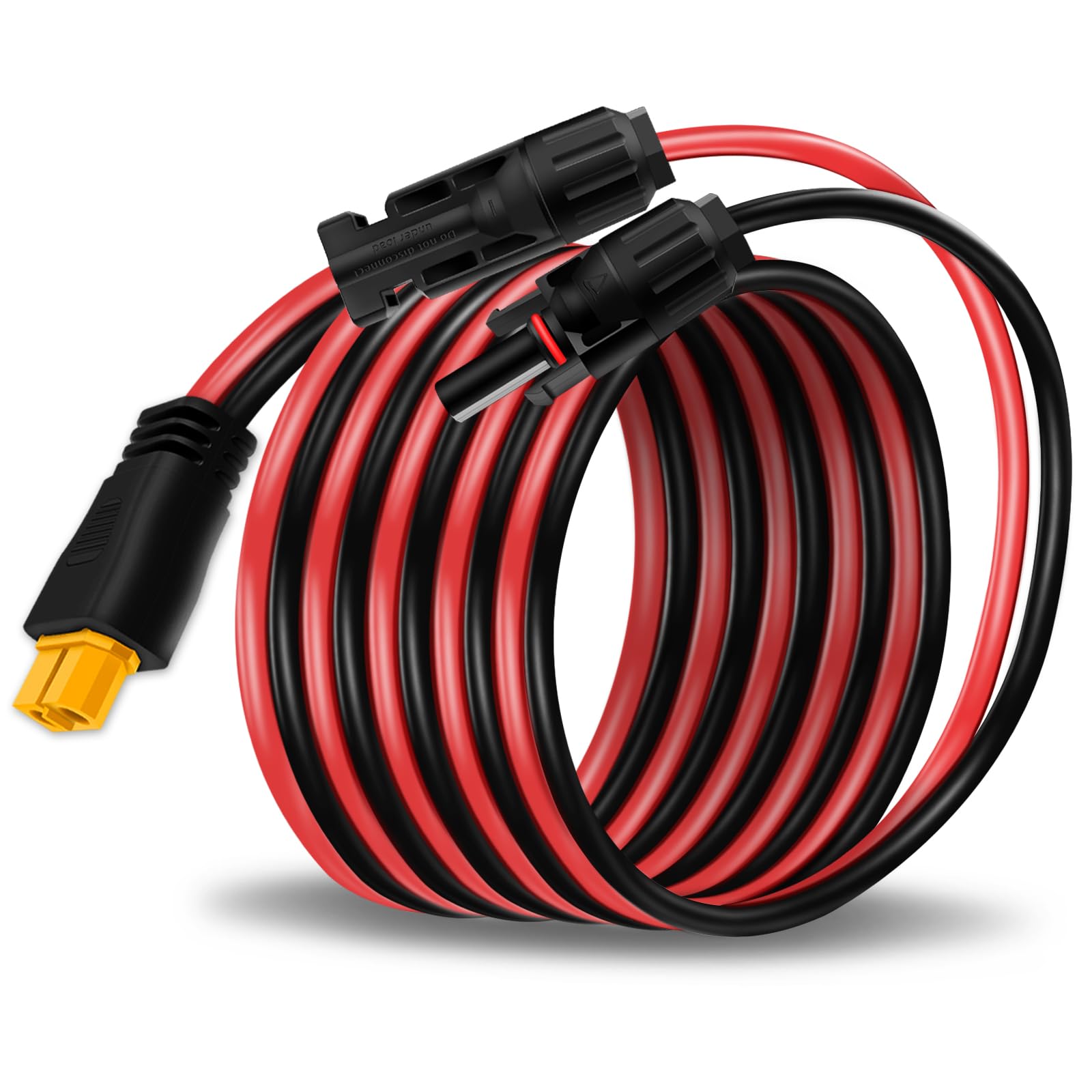 COMeap solar panel cable MC4 to XT60 10ft, outdoor charging extension with secure locking.