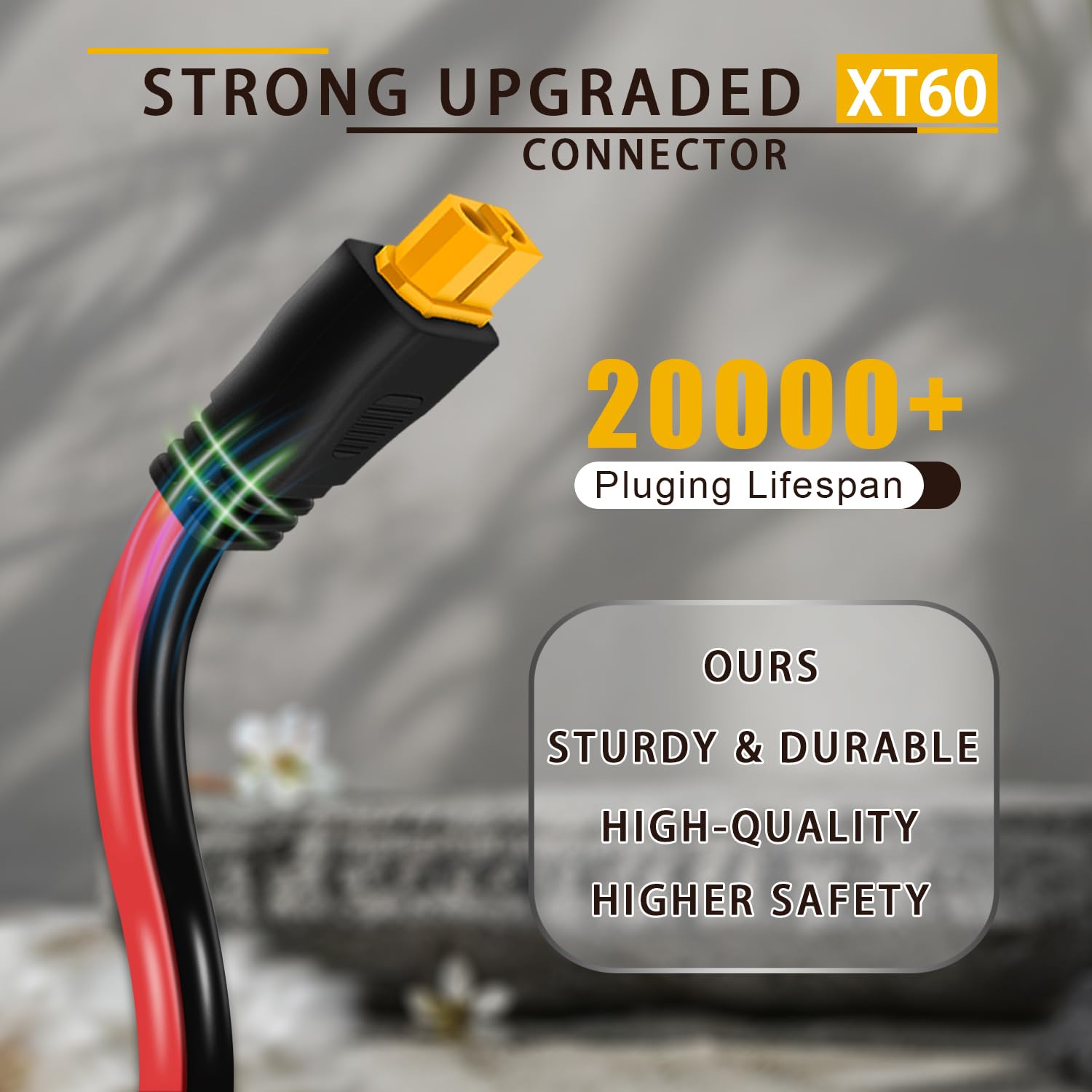 COMeap XT60 locking connector ensures a secure connection.