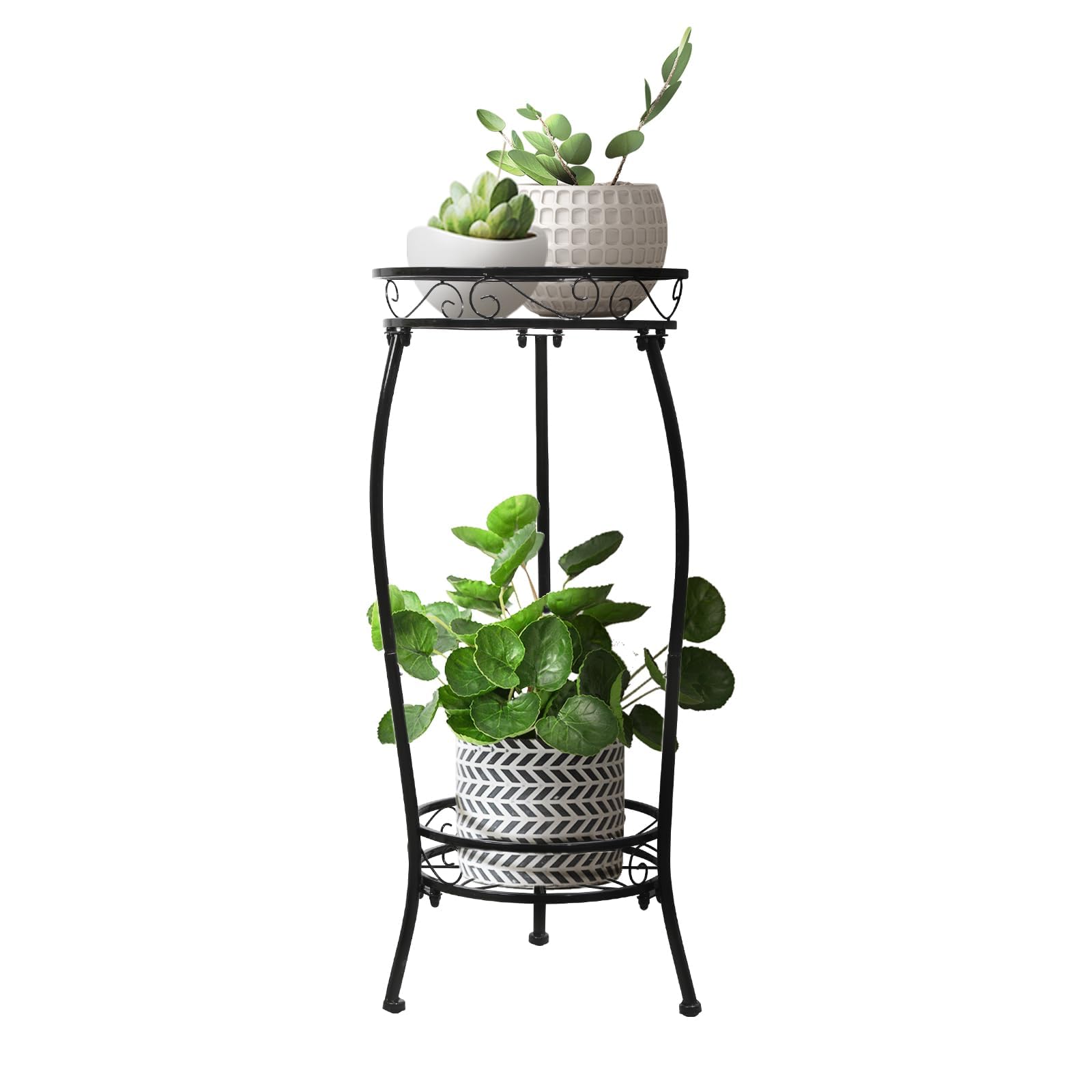 Cometofit 27inch 2-tier plant stand displaying pots neatly