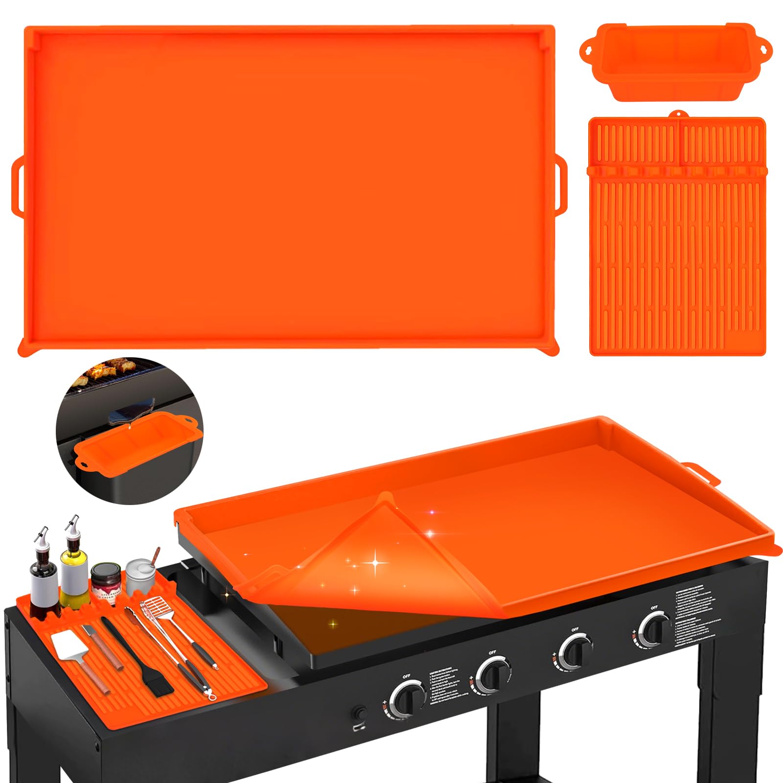 Comfamoli 36-inch griddle mat cover with full-edge design protects Blackstone from dust and moisture