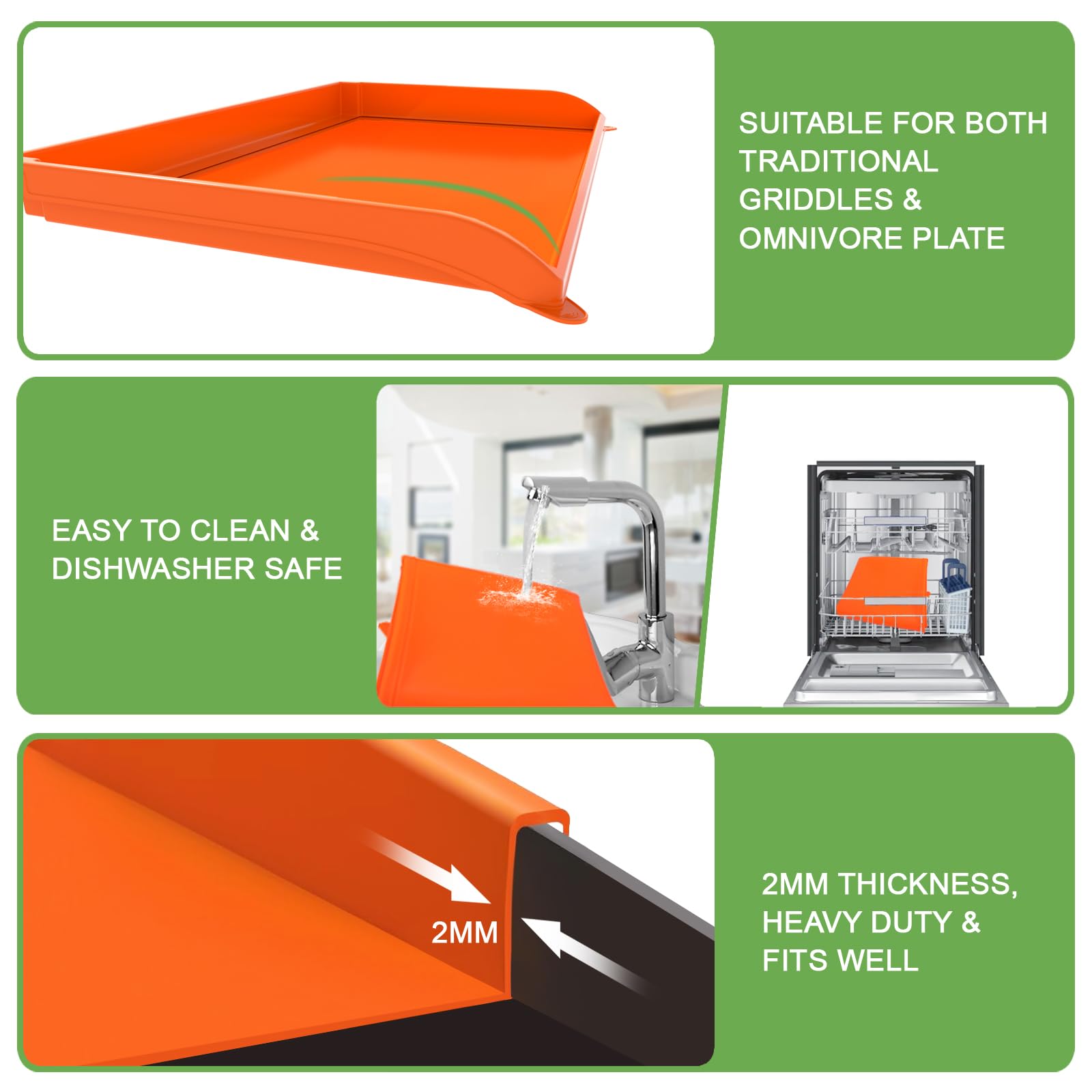 Comfamoli griddle cover is easy to clean and dishwasher-friendly