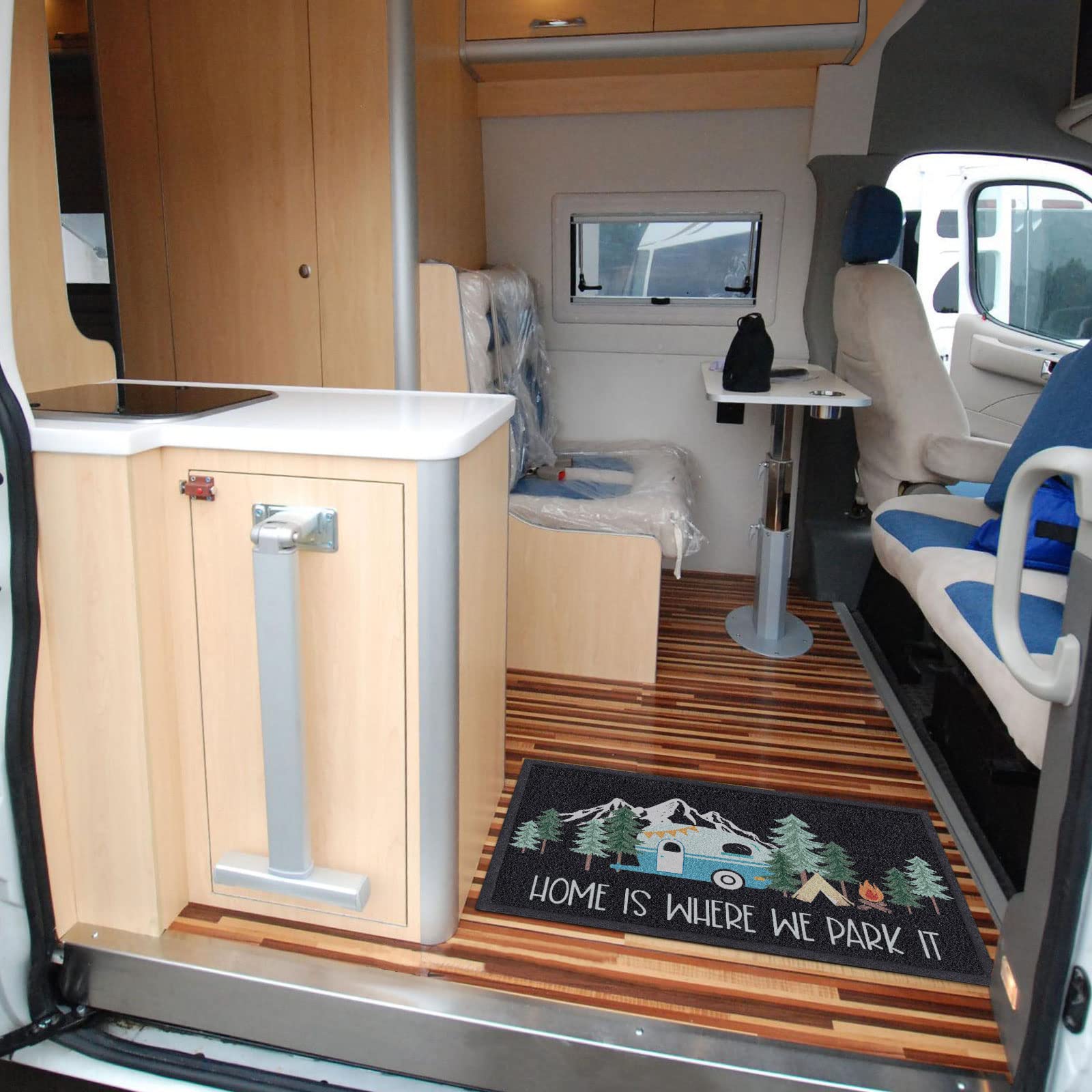 Comfoyar camper rv door mat easy to clean with shake or rinse