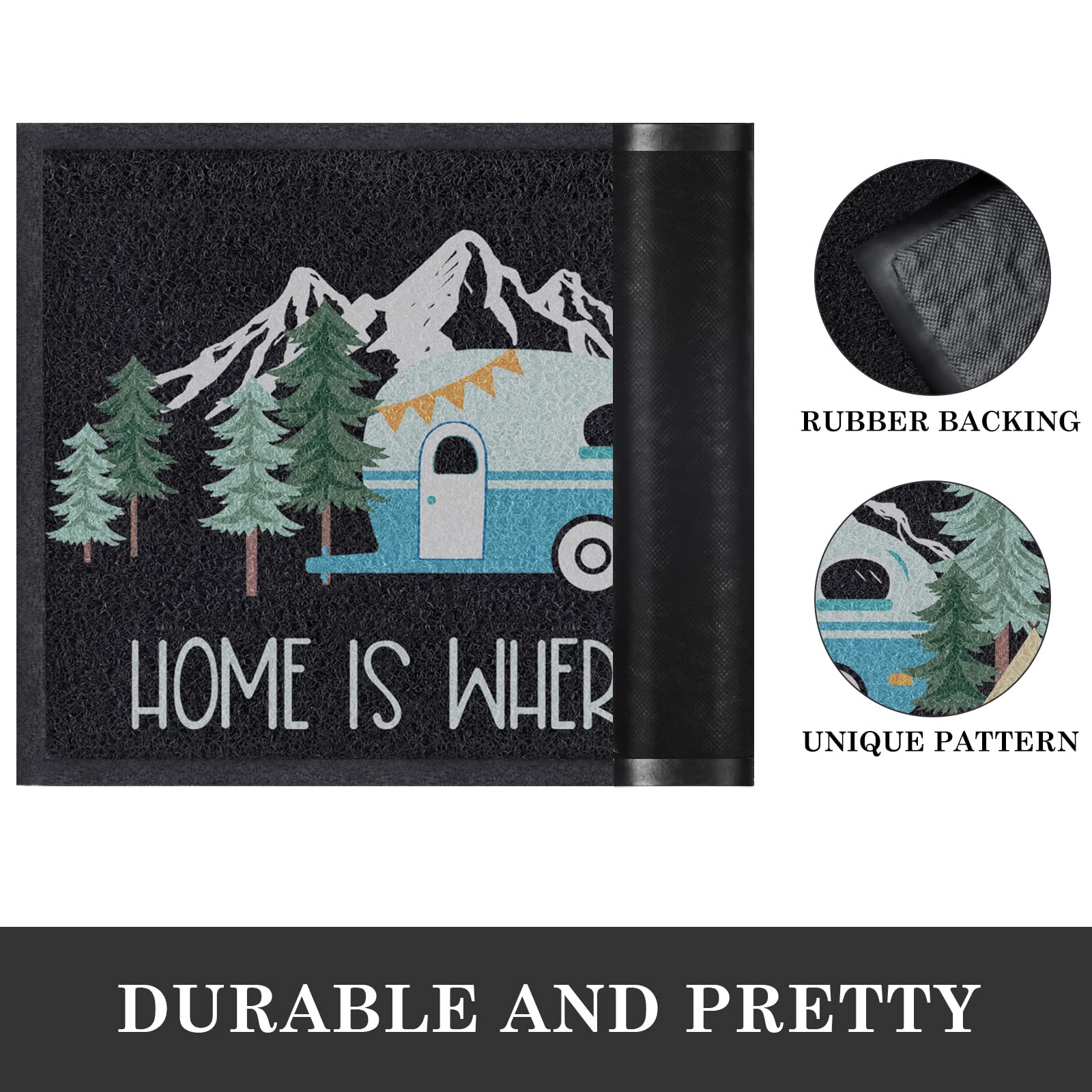 Comfoyar camper rv door mat suitable for indoor and outdoor use