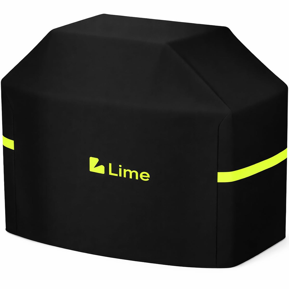 COMFY LIME grill cover 58-inch on grill provides durable all-weather protection.