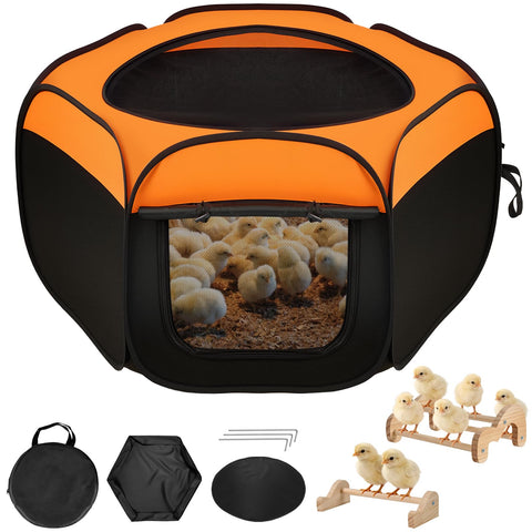 ComfyKit Brooder Box with pop-up frame for quick setup and safe chick space