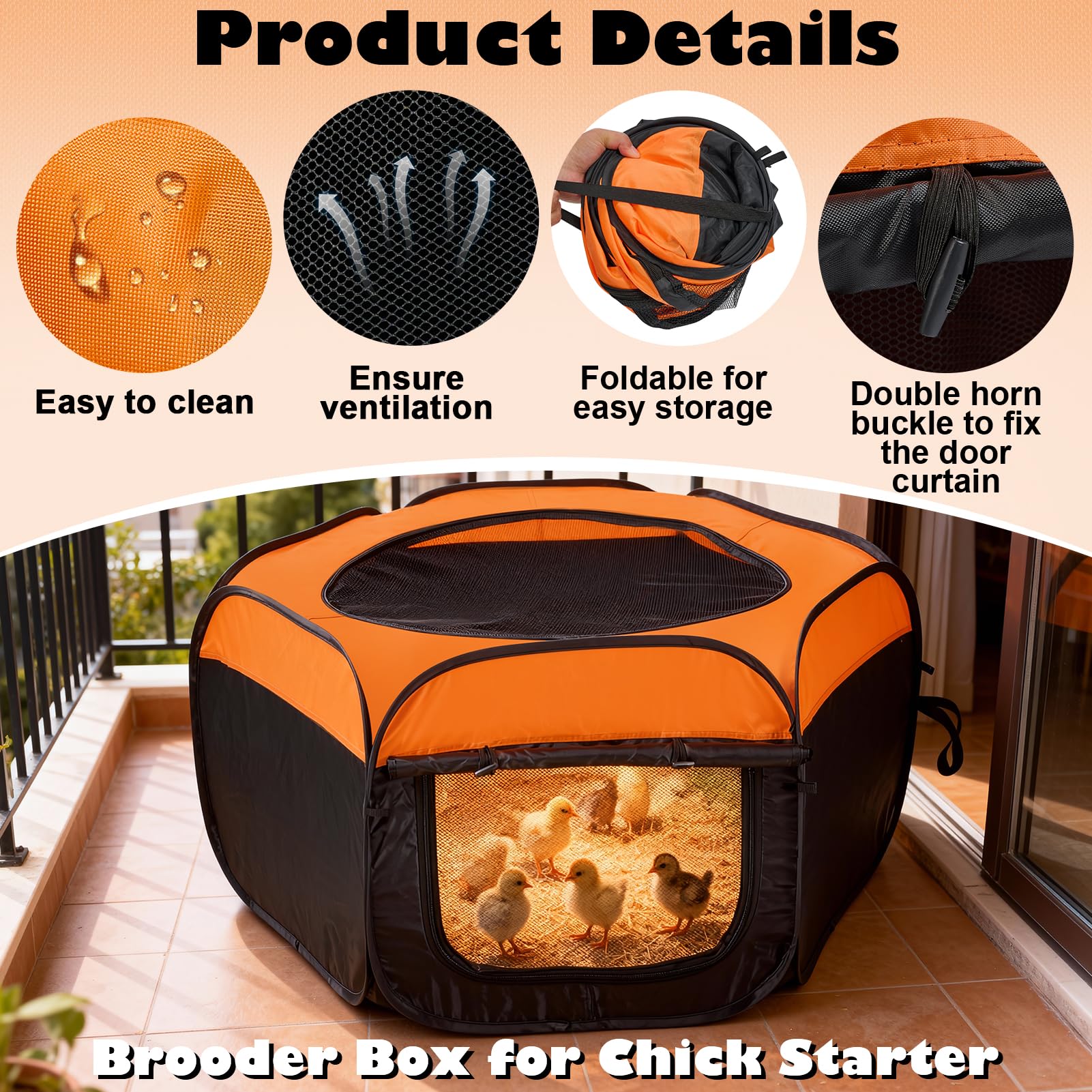 Storage bag keeps the ComfyKit Brooder Box and accessories organized