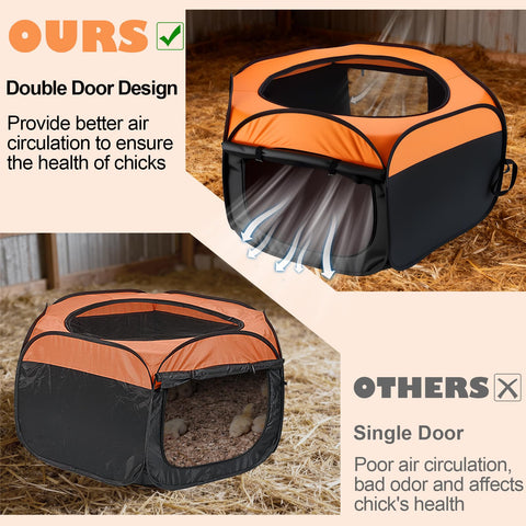 Removable waterproof mat in the ComfyKit Brooder Box simplifies cleaning