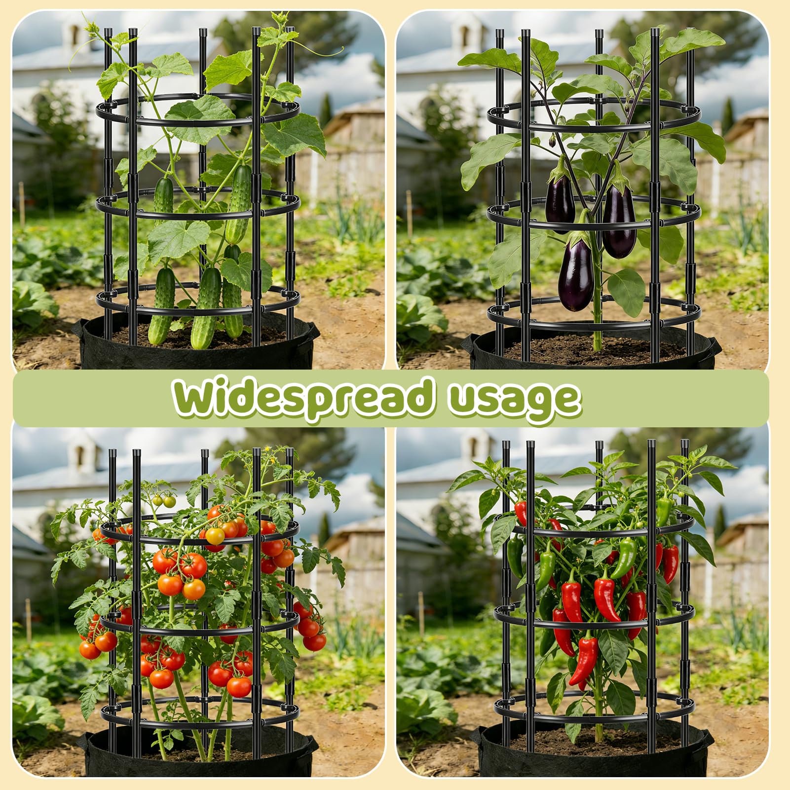 ComfyKit tomato and peony support helps keep stems upright during rain