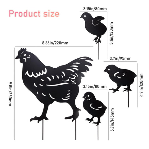 Comidox flower pot garden chicken decor for patios and benches.