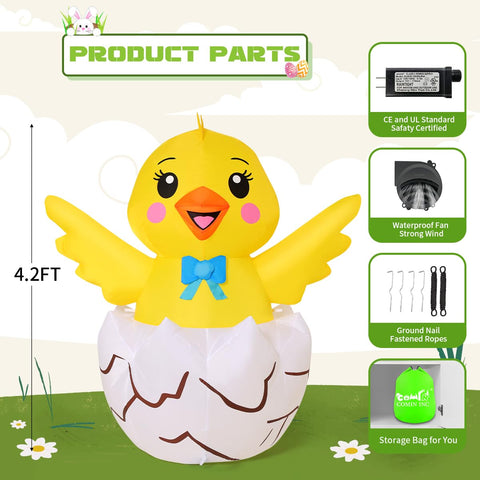 COMIN Easter Chick storage bag helps keep the inflatable ready for next season.