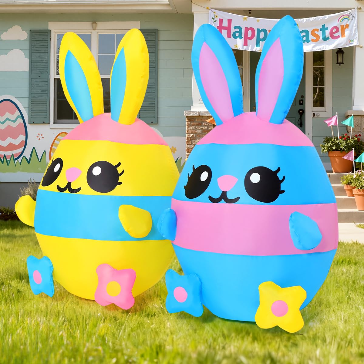 COMIN waterproof yard decoration withstands rain, keeping Easter decor intact.
