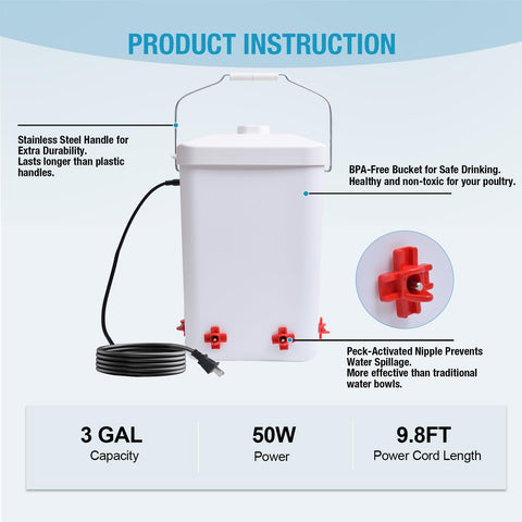 Comincia freeze-proof design prevents water from freezing in cold weather.