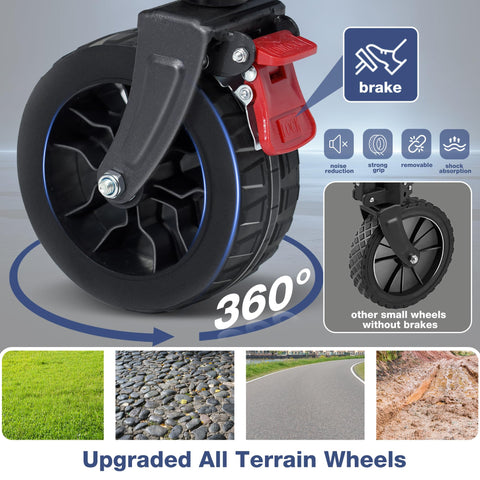 COMLAX FIELD wagon brakes provide secure stopping on slopes.