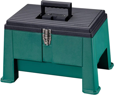 Commercial Plastics Step N Store 20-in Green removable tray provides easy access to tools