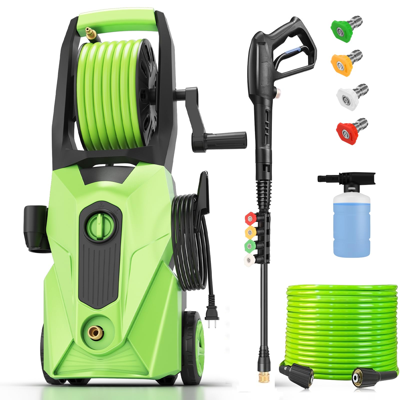 commowner 5000PSI electric pressure washer front view for powerful home cleaning.