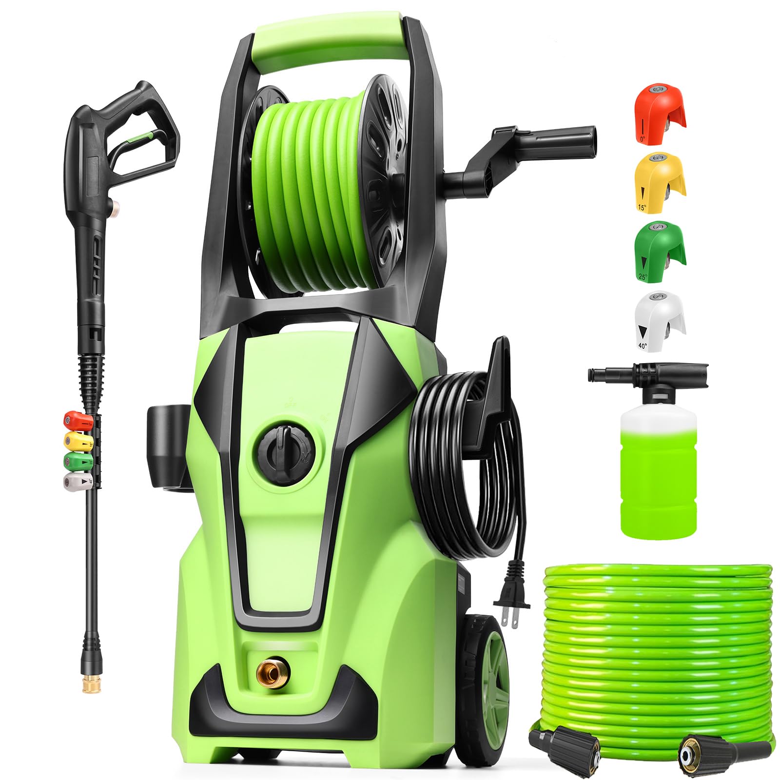 Commowner 5000psi pressure washer front view for powerful outdoor cleaning
