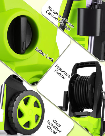 Commowner four-nozzle set provides versatile cleaning for various surfaces.