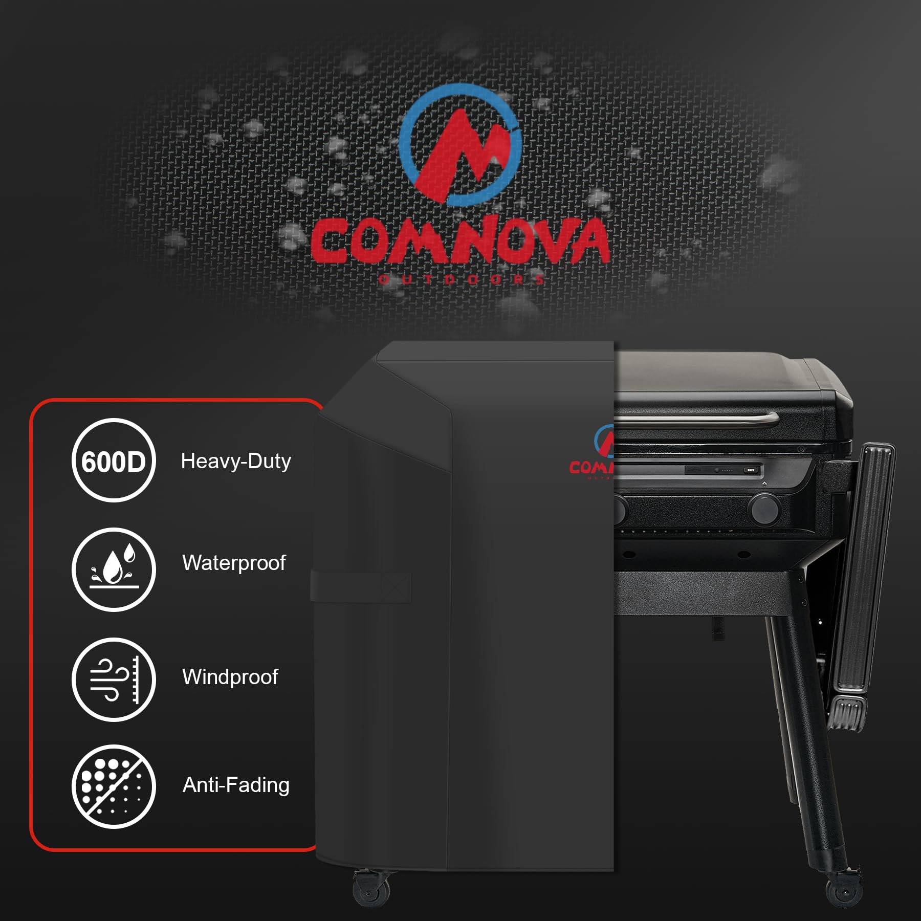 Comnova 600D oxford fabric with waterproof coating for durable outdoor use.
