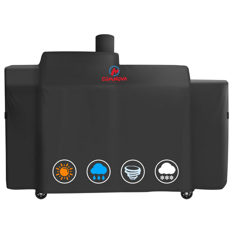 Comnova 600D pellet smoker cover for Pit Boss KC Combo, fits perfectly and guards against weather.