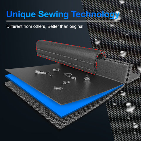 Comnova heavy-duty grill cover demonstrates waterproof protection for all-weather grilling.