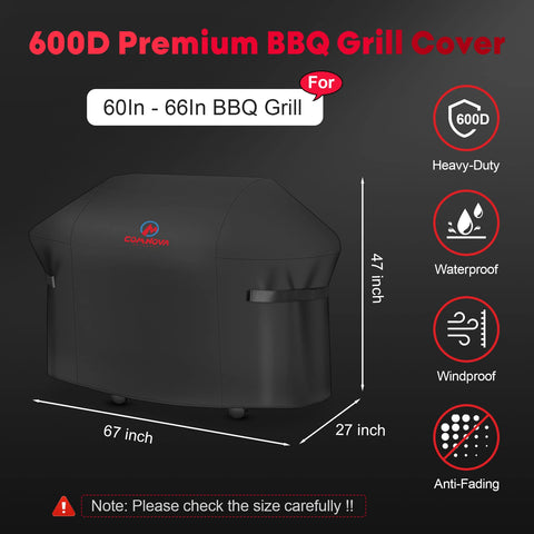 Comnova Weber Summit E-450 cover guards against snow and fading with breathable fabric.
