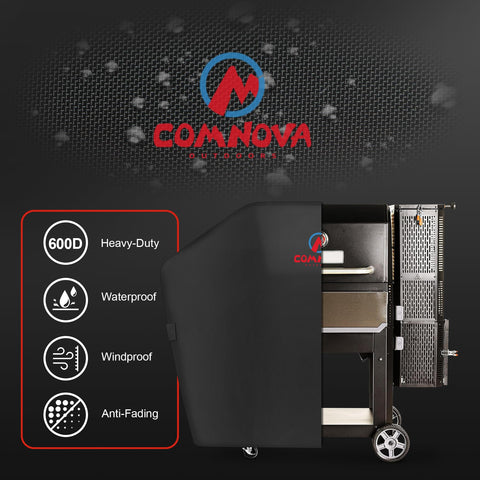 Comnova Outdoors easy-clean grill cover cleans quickly after cooking outdoors.