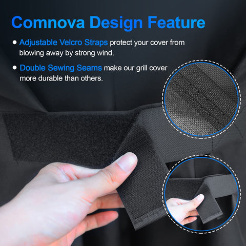 M COMNOVA OUTDOORS folded side tables requirement for full coverage is indicated.