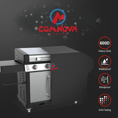 Comnova Outdoors windproof velcro straps secure the cover during breezy days.