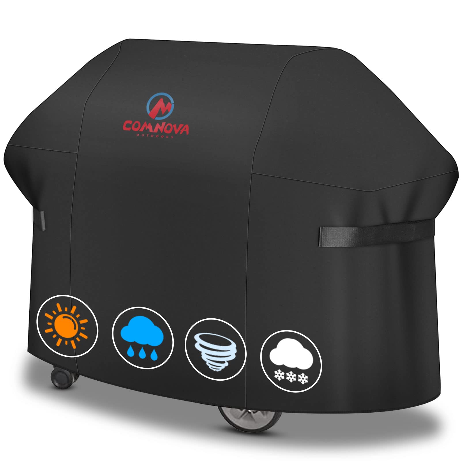 Comnova Outdoors 65-inch grill cover protects grill from rain and sun