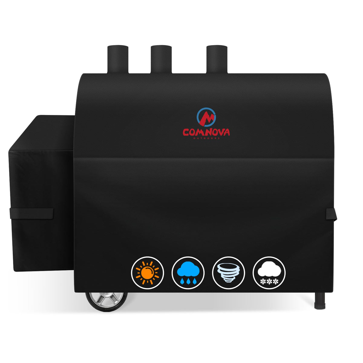 Comnova Outdoors grill cover 65l-29w-48h provides full coverage for Char Griller grills.