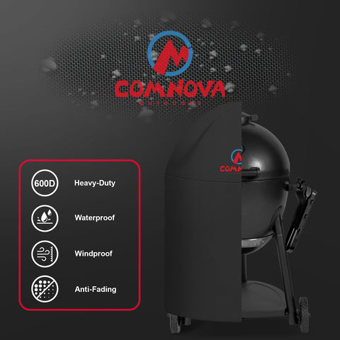 Comnova Outdoors AKORN 26720 grill cover shields from dust, rain, and wind.