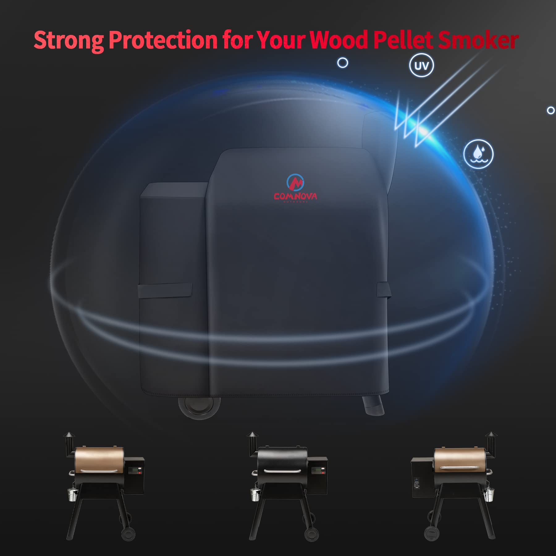 UV-resistant coating on Comnova Outdoors cover protects color in sunlight