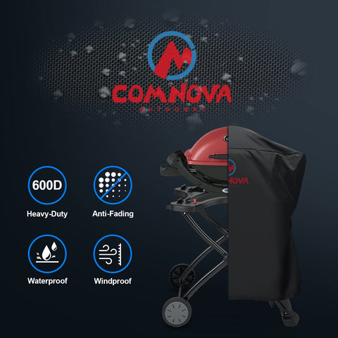 M COMNOVA OUTDOORS Velcro strap secure-fit prevents wind from lifting the grill cover.