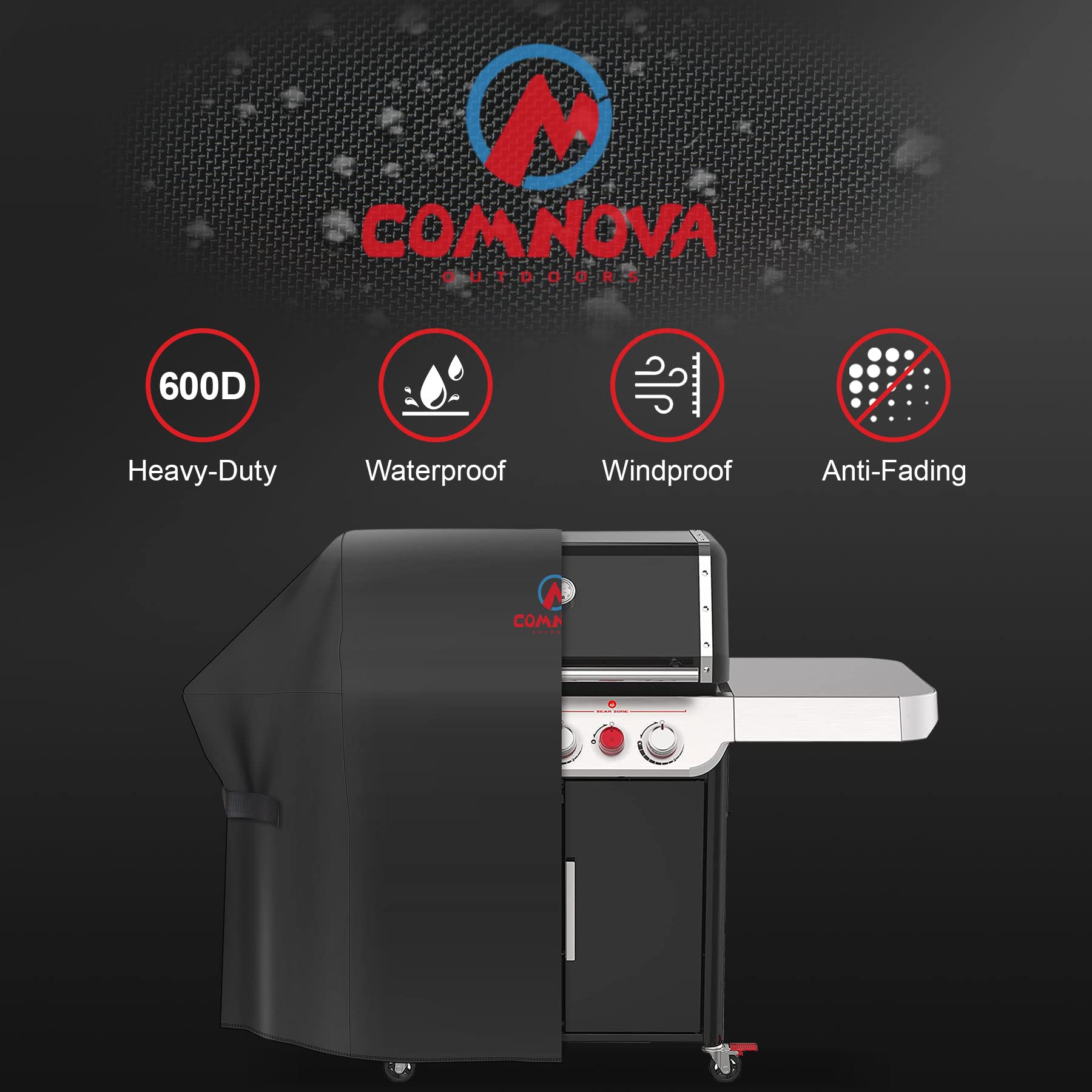 Comnova Outdoors adjustable Velcro straps ensure a secure fit