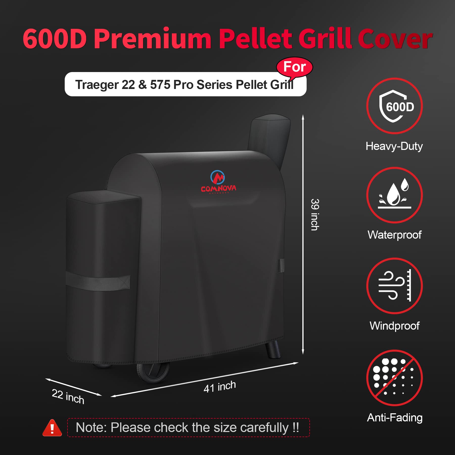 Close-up of 600D waterproof fabric from Comnova Outdoors cover