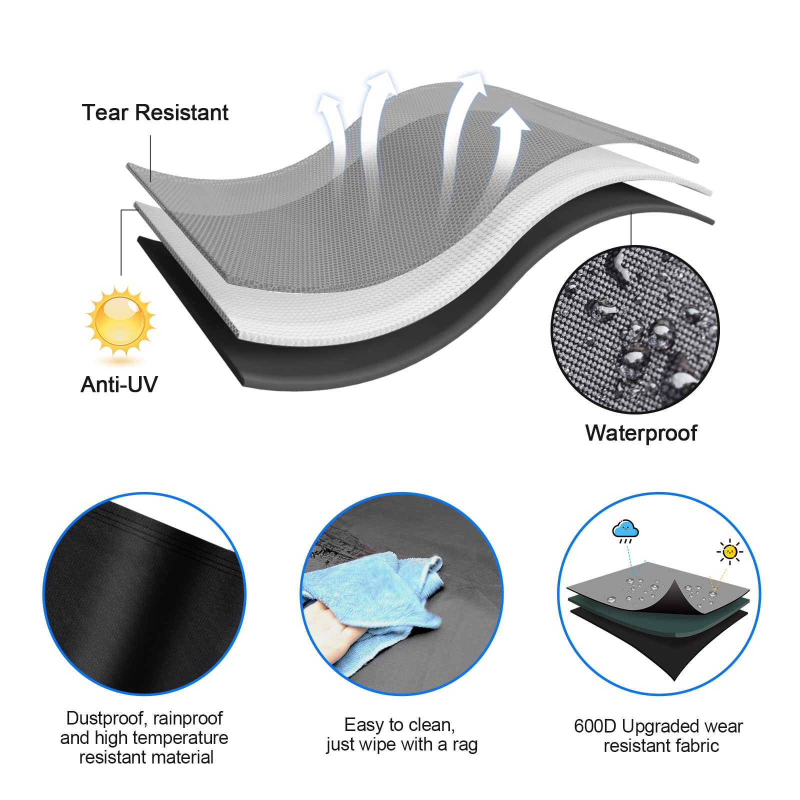 Comnova Outdoors wind-resistant design helps keep the cover in place