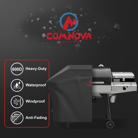 M COMNOVA OUTDOORS Comnova cover shields Camp Chef Woodwind CL 24 with Sidekick against rain and dew.