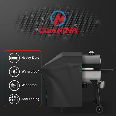 Comnova pellet grill cover for PG24 protects against dust and UV exposure