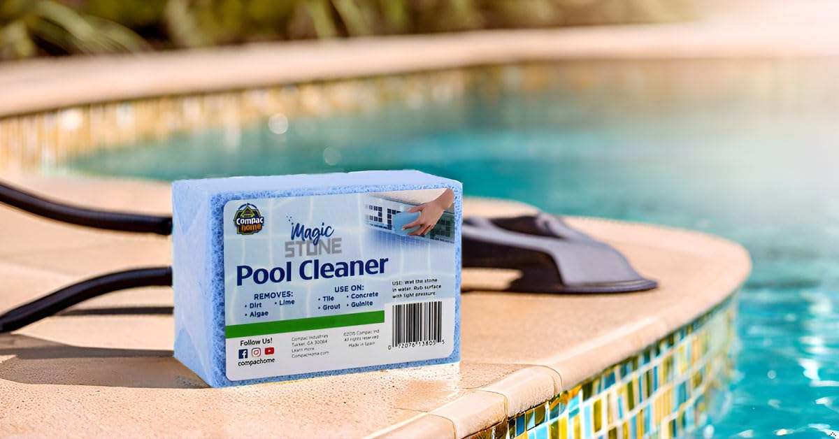 COMPAC Home Magic Stone odorless, green pool cleaner for outdoor pools