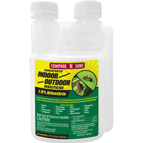 Compare-N-Save bifenthrin concentrate bottle ready for indoor and outdoor pest control