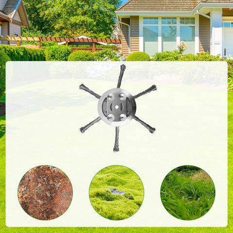 Compensai steel-wire trimmer head ideal for garden weeding between stones