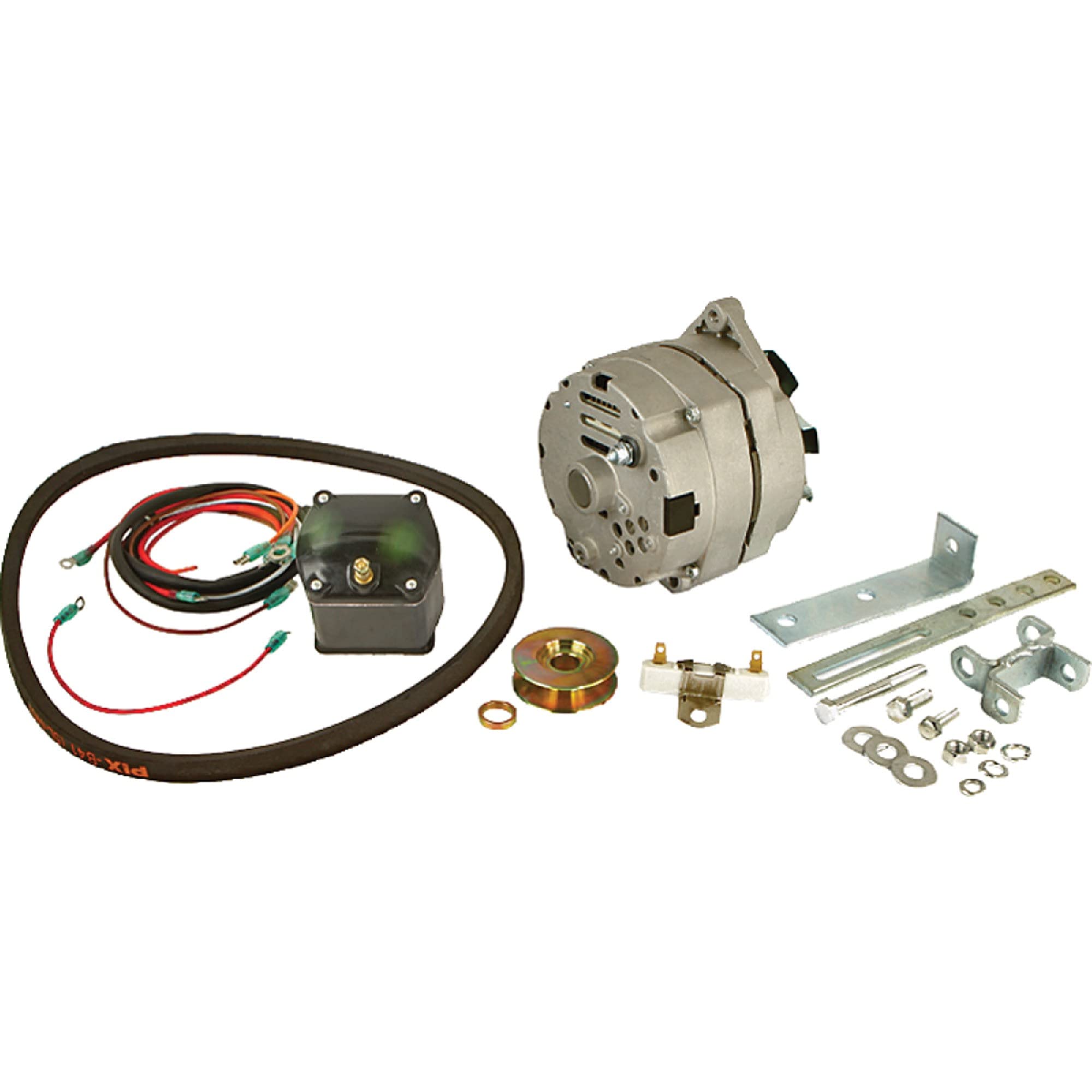 Complete Tractor alternator kit front view for Ford 8N/2N/9N tractors.