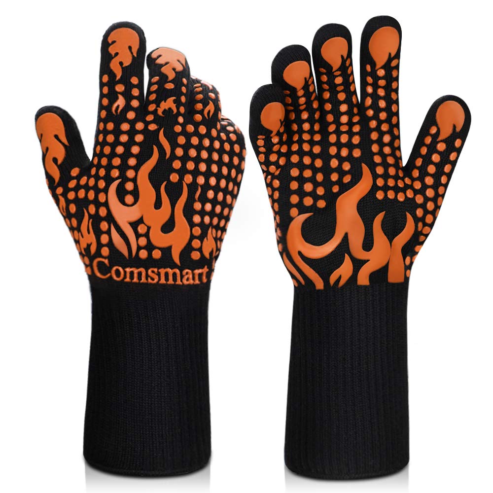 Comsmart BBQ Gloves demonstrate 1472°F heat resistance for safe grilling and oven handling.