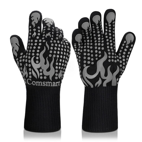 Comsmart BBQ Gloves with heat resistance up to 1472°F for grilling.