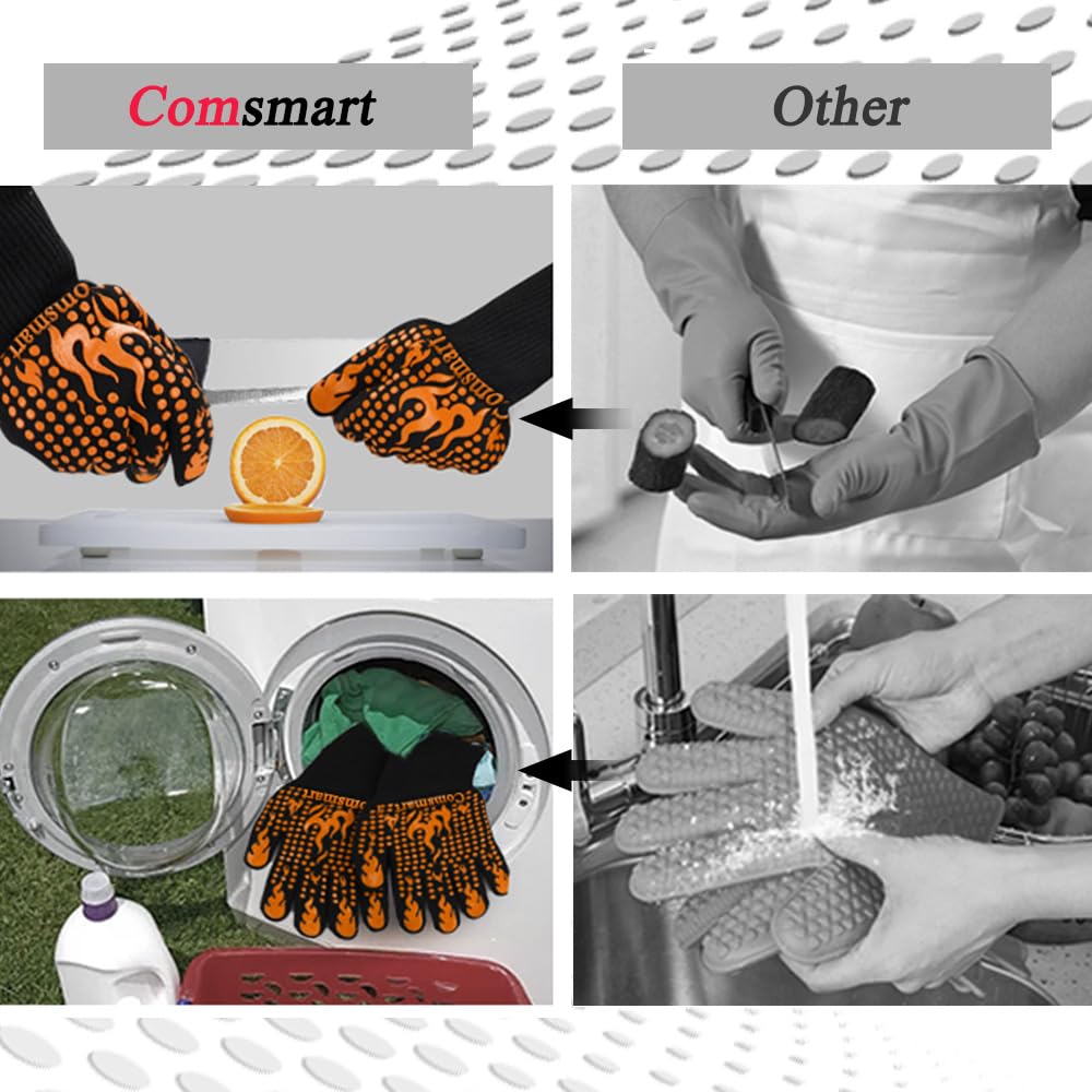 Comsmart gloves long cuffs and hanging loop for easy drying